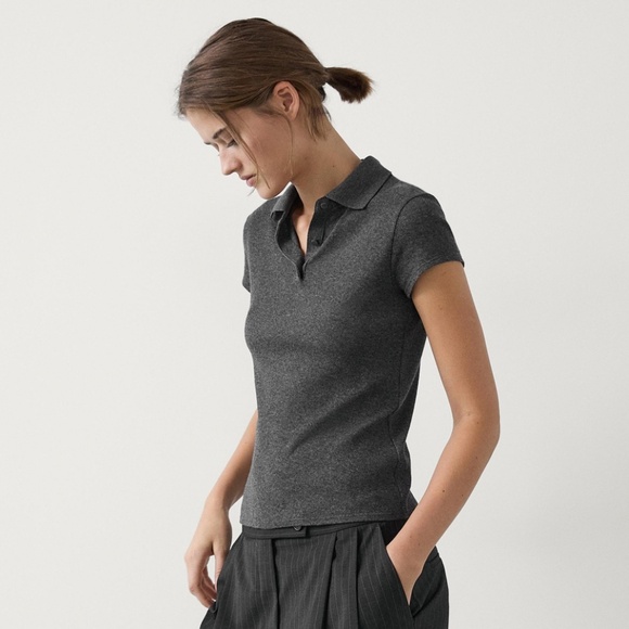 Mango SELECTION WOOL Button Up Polo Size XS - Picture 2 of 7